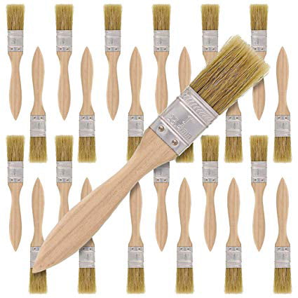 US Art Supply 36 Pack of 1 inch Paint and Chip Paint Brushes for Paint Stains,